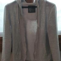 Felpa con cappuccio H&M unisex grigia Tg S