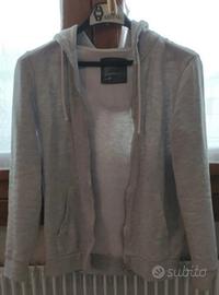 Felpa con cappuccio H&M unisex grigia Tg S