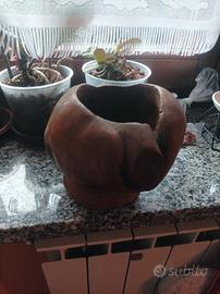 vaso in legno radica