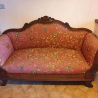 Divano chaise-longue restaurato