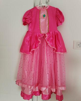 Costume carnevale principessa Peach taglia 8-10 an
