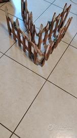 recinto in legno per decorare albero di Natale