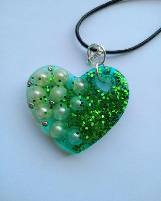 Collana artigianale "Emerald Pearl"