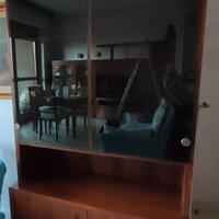 Elegante vetrina/libreria in legno