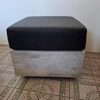 Pouf moderno nero e grigio