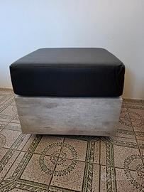 Pouf moderno nero e grigio