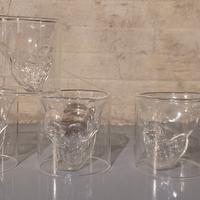 4 bicchieri teschio 
