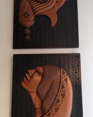 Quadri legno vintage anni '70-Originali MatoGrosso