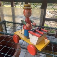 Giocattolo d'epoca 1935/1945 Uomo  suona xilofono