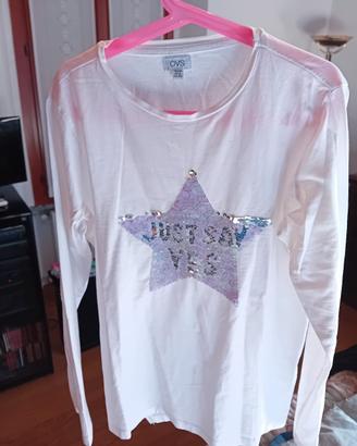 2 magliette manica lunga per ragazzina eta 12-13  