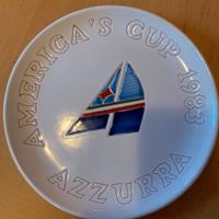 Piatto da collezione d'epoca AZZURRA A.cup '83