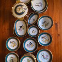 Servizio di piatti vintage Bavaria uccelli e fiori