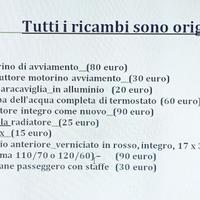 Per Yamaha FZR 600 anno 1993 ultimi ricambi