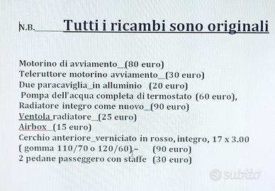 Per Yamaha FZR 600 anno 1993 ultimi ricambi