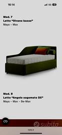 Divano letto singolo con cassone