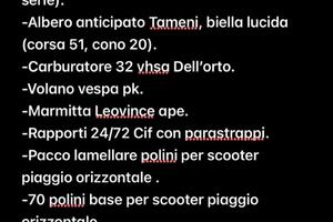 Pezzi ape 50 e piaggio orizzontale