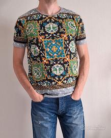 T-shirt Zara, motivo floreale, tg.S