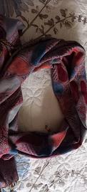 set 2 sciarpe scialli stole motivi paisley e leopa
