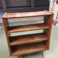 ETAGERE MODERNARIATO A GIORNO BIFRONTE IN MOGANO