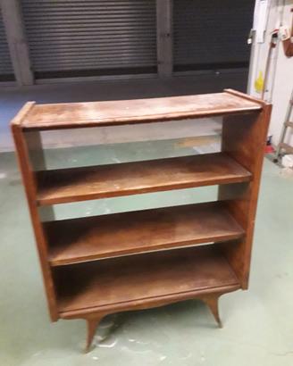 ETAGERE MODERNARIATO A GIORNO BIFRONTE IN MOGANO