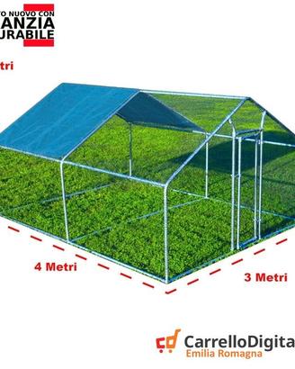 Recinto per Polli 3x4m x  h 2 m - 12mq – azzurro