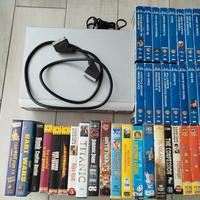Lotto 36 VHS con lettore funzionante 
