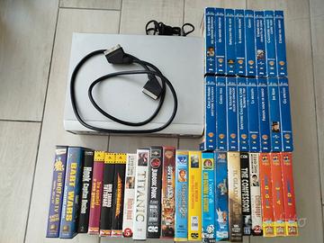 Lotto 36 VHS con lettore funzionante 