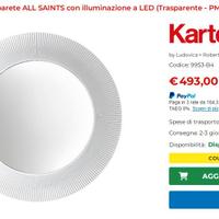 Kartell Specchio illuminazione led luce calda