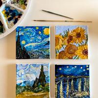 Set 4 quadretti 15x15 ispirati a Van Gogh