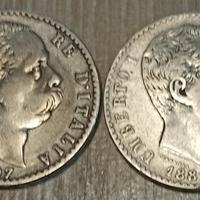 #1899 – Due Monete 2 Lire, Argento Regno Italia