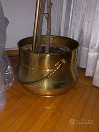 Porta vaso in ottone