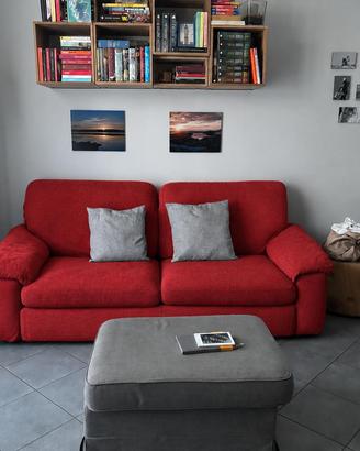 Divano Letto 3 posti & poggiapiedi contenitore