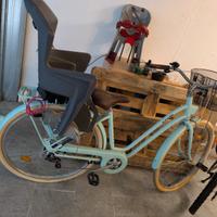 Bici 28 da donna per città con seggiolino bambini