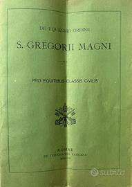 Breve De Equestri Ordine S.Gregorii Magni