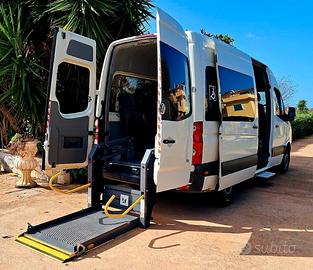 PULMINO VW 9 POSTI 2 CARROZZINE DISABILI PEDANA EL