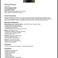 Responsabile di sala / Cameriere senior / Barista