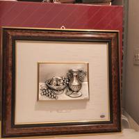 Quadro Ottaviani argento Natura morta