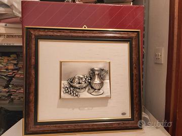 Quadro Ottaviani argento Natura morta