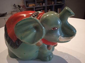 salvadanaio elefante vintage in Gesso/ceramica