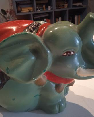 salvadanaio elefante vintage in Gesso/ceramica