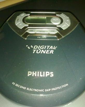 LETTORE PORTATILE DIGITALE CD/RADIO PHILIPS.