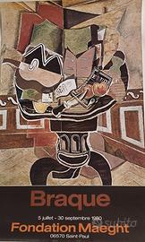 POSTER ORIGINALE DELLA MOSTRA DI BRAQUE del 1980