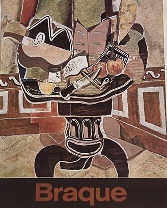 POSTER ORIGINALE DELLA MOSTRA DI BRAQUE del 1980