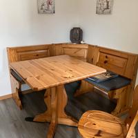 Angolo pranzo legno massello-Lacedelli Cortina