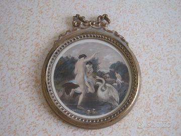 Quadro tondo dorato anticato