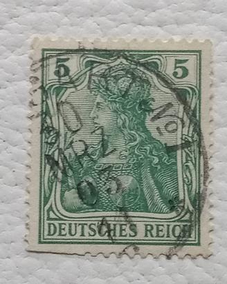 Francobollo DEUTSCHES REICH 1905 Francobolli Imper