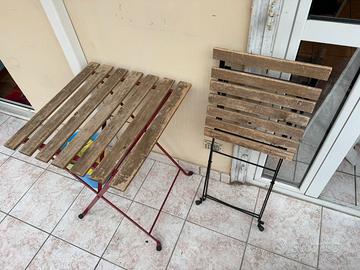 Tavolo e sedia da esterno