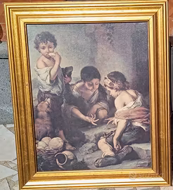 Quadro "Bambini che giocano ai dadi"