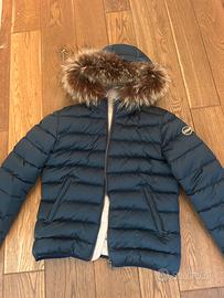 Piumino colmar originals blu con vera pelliccia