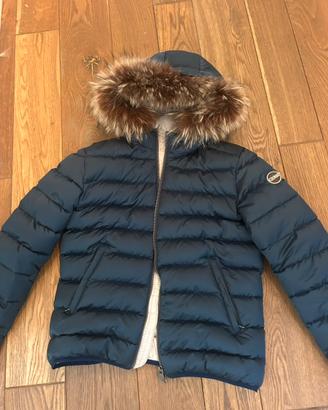 Piumino colmar originals blu con vera pelliccia